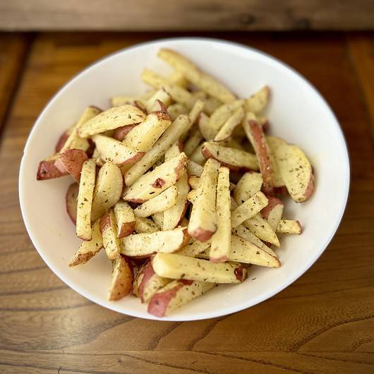 Air Fried mediterranean style potatoes