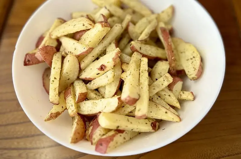 Air Fried mediterranean style potatoes