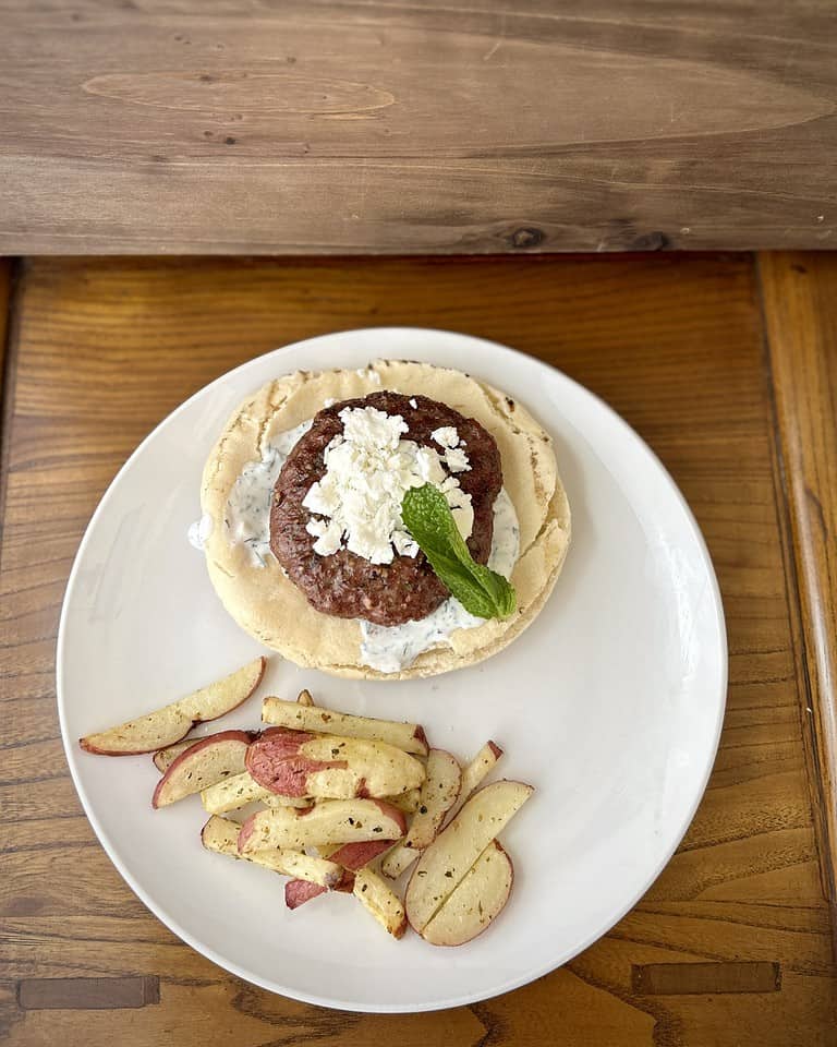 Plated Lamb Burger