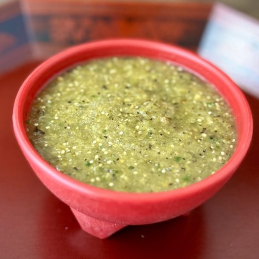 Perfectly balanced Tatemada Tomatillo Salsa