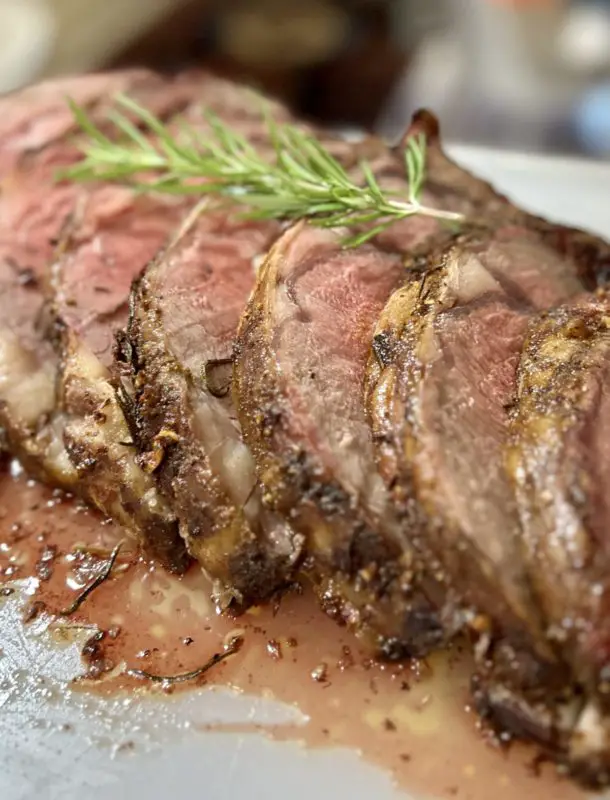 Delightful Prime Rib cooked to medium rare perfection
