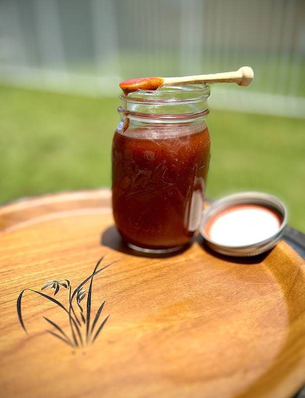 Javier's Homemade BBQ sauce ready for backyard BBQ