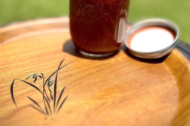 Javier's Homemade BBQ sauce ready for backyard BBQ